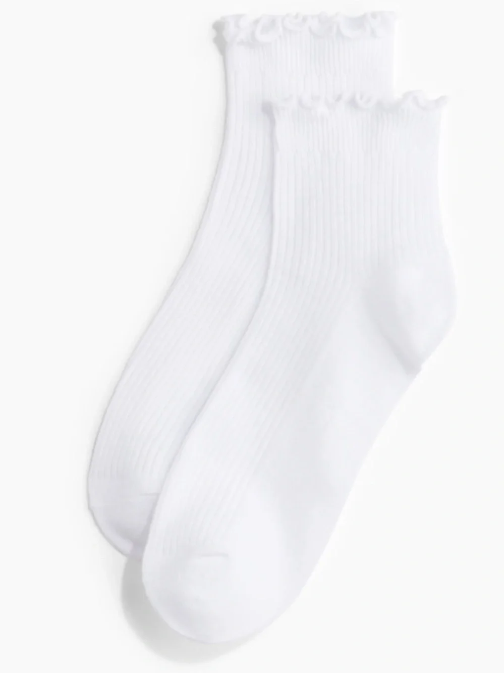 H&M White Baby Ruffle Socks Ankle - Pack of 5